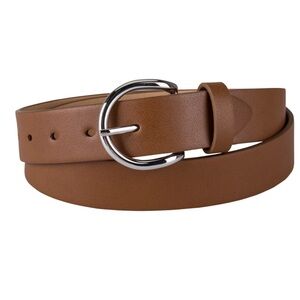 LC Lauren Conrad Stretch Trouser Belt in Saddle Brown and Silver Size 1X